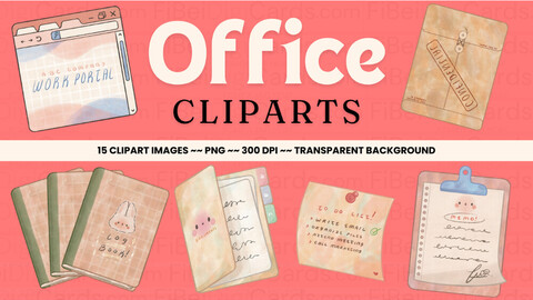 FiBeiDigiCards_Clipart - Title: Office