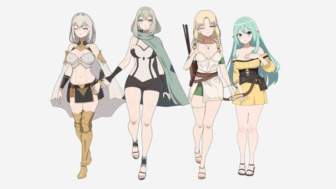 Anime RPG Girls: Warrior, Druid, Archer, Mage