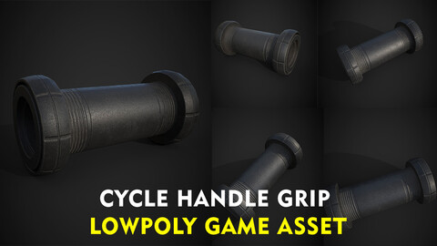 cycle handle grip lowpoly game asset