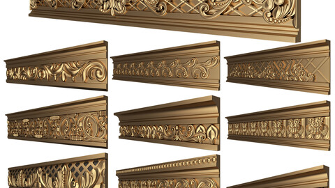 Collection of Cornice Decoration Moldings