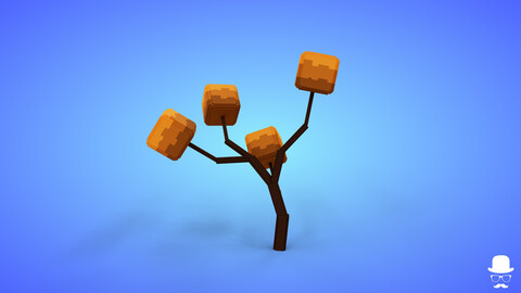 Voxel Tree 2.3 Model - 3D Lowpoly Game Asset