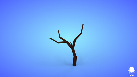 Voxel Tree 2.7 Model - 3D Lowpoly Game Asset