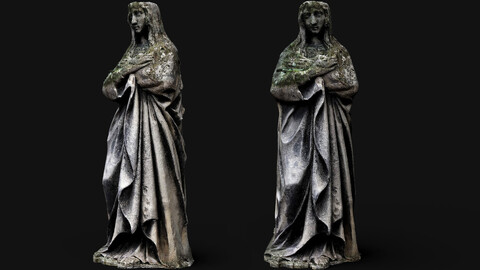 abandoned forest mossy monument figure photogrammetry