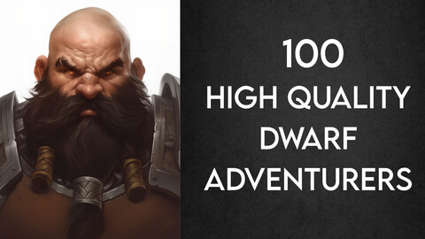 100 RPG Dwarf Adventurers - Pack 2 (v 2.0)