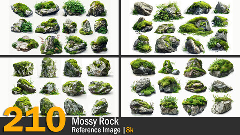 Mossy Rock | Reference Images | 8K