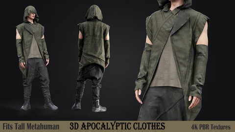 Post Apocalyptic clothes FBX+ OBJ+ ZPRJ+ TEXTURES