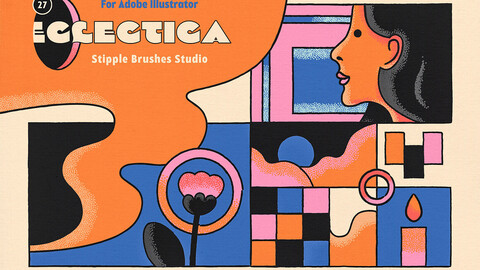 Eclectica Stipple Brushes Studio for Illustrator