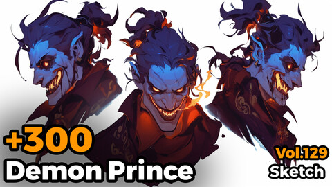 +300 Demon Prince Sketch Reference(4k)