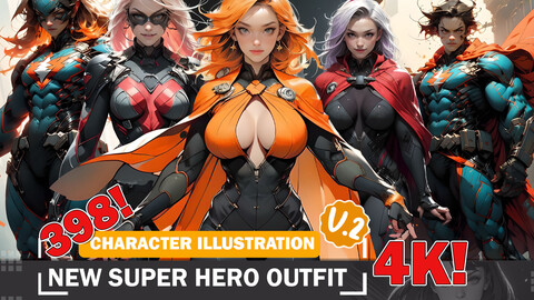 398 New Superhero Futuristic Outfits Diverse Styles Intricate Designs and Reference Art V2 4K