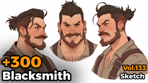 +300 Blacksmith Sketch Reference(4k)