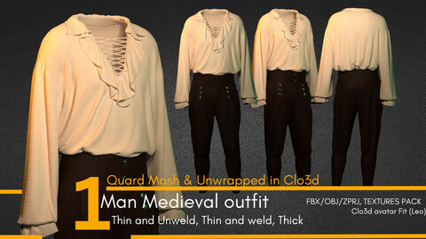 Man Medieval Outfit