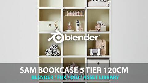 Sam Bookcase 5 Tier 120cm