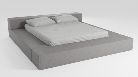 A bed in a modern design that will easily fit into any interior