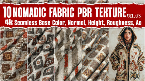 Nordic Fabric VOL.03 |4K Seamless PNG PBR Textures