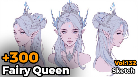 +300 Fairy Queen Sketch Reference(4k)