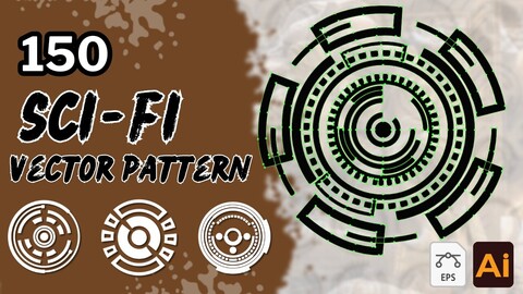 150 Sci-Fi Vector Patterns