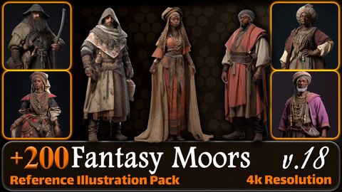 200 Fantasy Moors Reference Pack | 4K | v.18