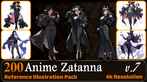 200 Anime Zatanna (Full Body) Reference Pack | 4K | v.7