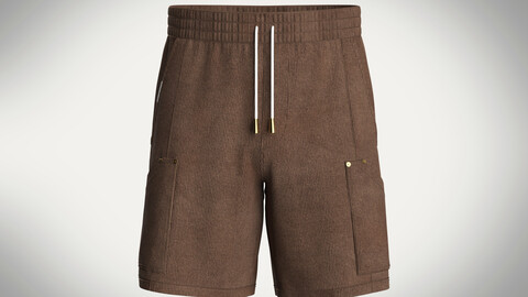 Mens brown corduroy shorts