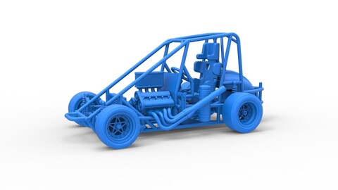 3D printable Diecast Pavement Midget car Base Scale 1:25