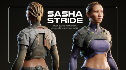 Realtime Sci-fi Explorer Character Sasha Stride