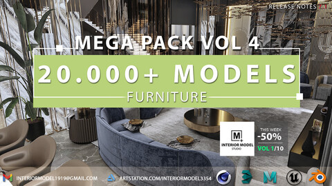 Furniture Mega Pack | 20.000+ Models | Vol 4/10