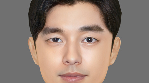 Gong Yoo Head - Low poly head for game