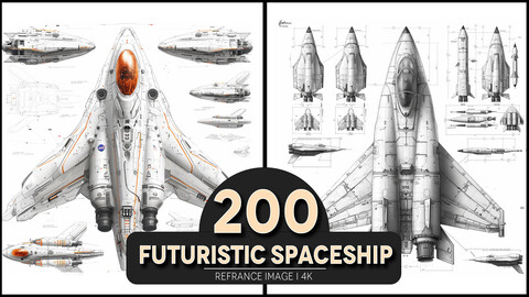 Futuristic Spaceship 4K Reference/Concept Images