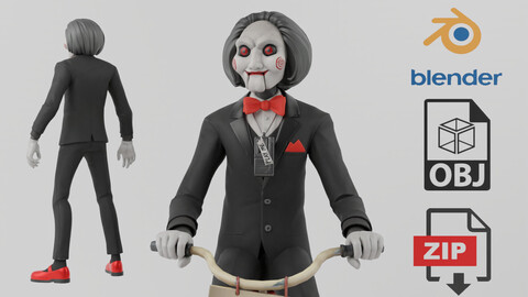 Billy Marionette Jigsaw  Lowpoly RIgged