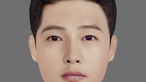 Song Joong Ki Head - Low poly head for game