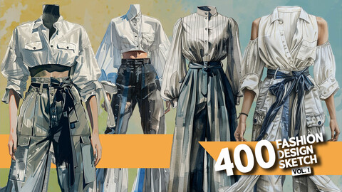 400 Fashion Design Sketch _ VOL 1 _ Character Reference