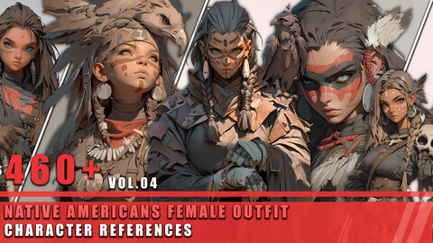 460+ Native Americans Female Outfit - Character References Vol.04