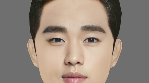 Kim Soo Hyun Head - Low poly head for game