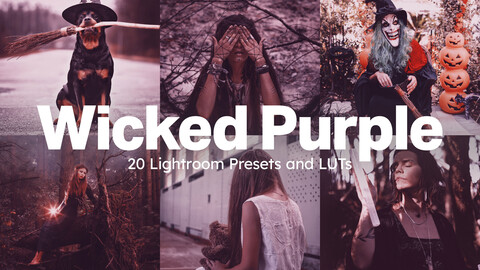 20 Wicked Purple LUTs & Lightroom Presets