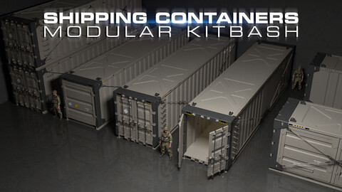 Modular Shipping Containers Kitbash