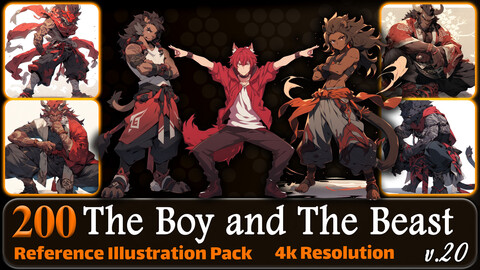 200 The Boy and The Beast (Full Body) Reference Pack | 4K | v.20