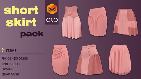 short skirt pack including 6 items