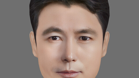 Jung Woo Sung Head - Low poly head for game