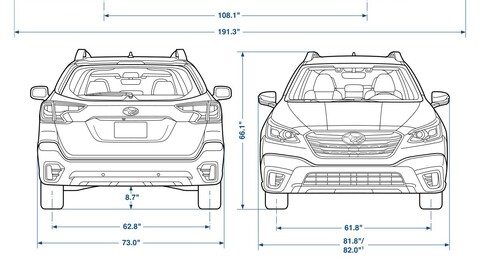 Subaru Outback 2020 car blueprint