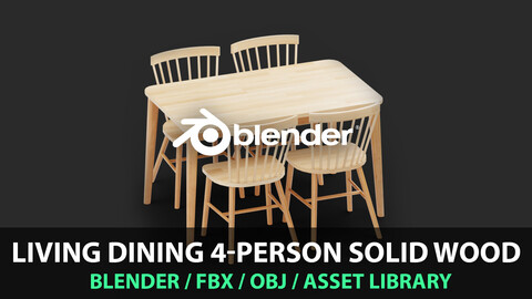 Living Dining 4-person solid wood