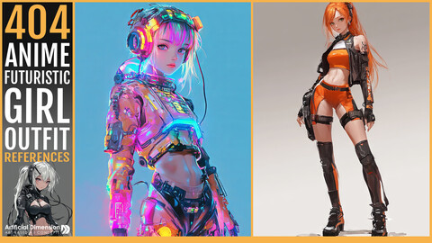 404 ANIME FUTURISTIC GIRL OUTFIT.