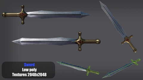 Sword PBR Game-Ready