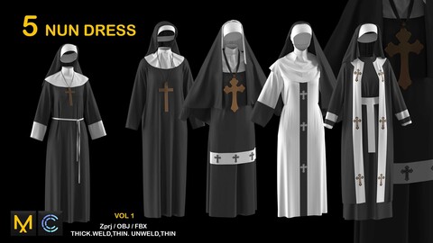 5 NUN DRESS