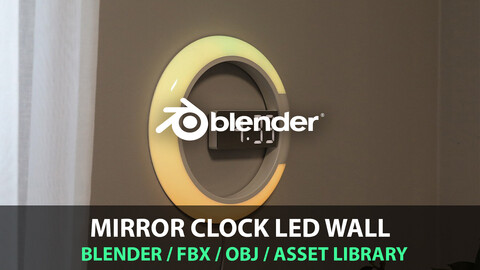 Mirror Clock LED Wall