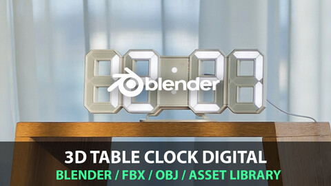 3D Table Clock Digital