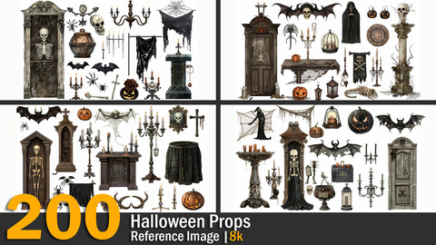 Halloween Props  | Reference Images | 8K