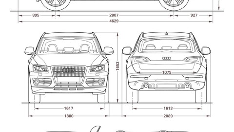 2008 Audi Q5 car blueprint