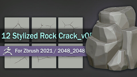 Stylized Rock Crack_v05