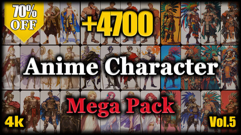 +4700 Anime Character Reference Image Pack - MEGA PACK v.5 |4K|