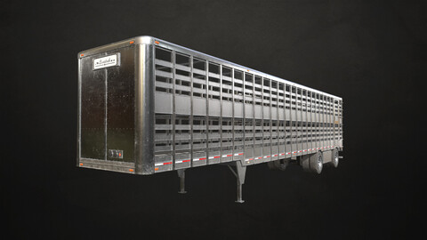 Livestock Trailer - Low Poly